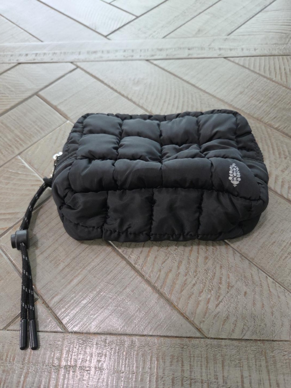 FP Movement by Free People Black Quilted Puffer Cosmetic Bag